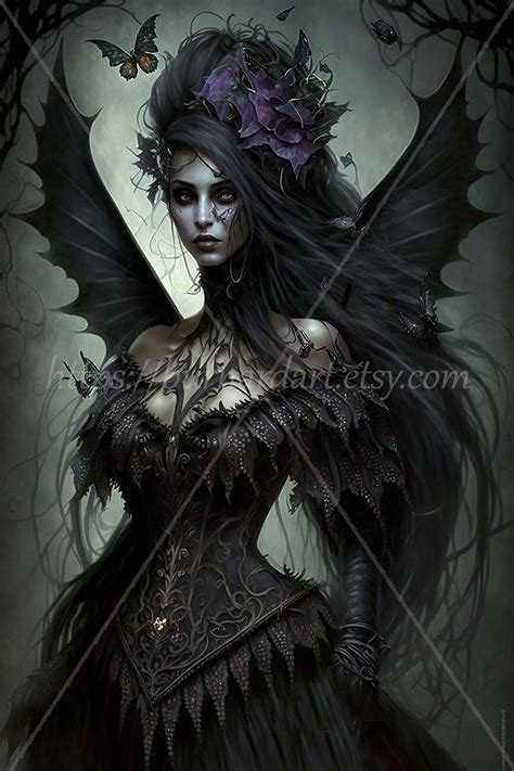 fairy with black wings